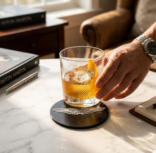 Aston Martin Custom 3D Logo Coaster – Personalized Edition