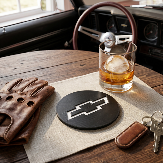 Chevrolet Custom 3D Logo Coaster – Personalized Edition