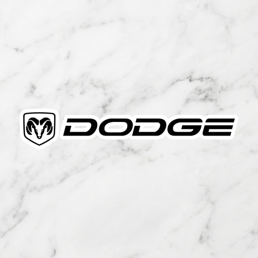 Dodge Ram Shield Kiss-Cut Vinyl Sticker – Classic Mopar Stealth Edition