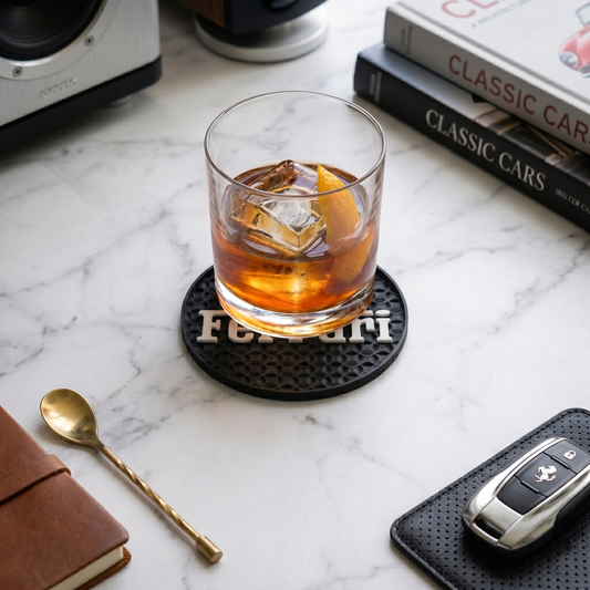 Ferrari Custom 3D Logo Coaster – Personalized Edition