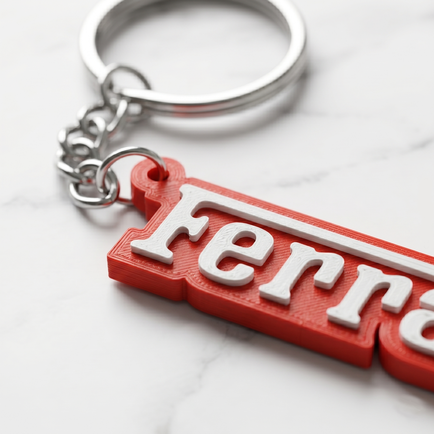 Ferrari 3D Logo Keychain – Rosso Corsa Edition
