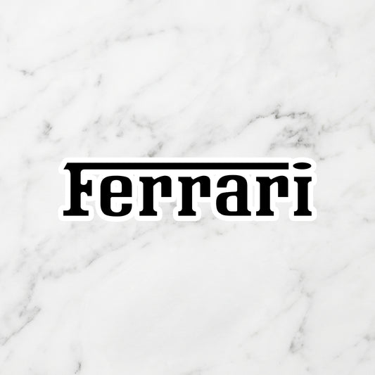 Ferrari Kiss-Cut Vinyl Sticker – Racing Stealth Edition