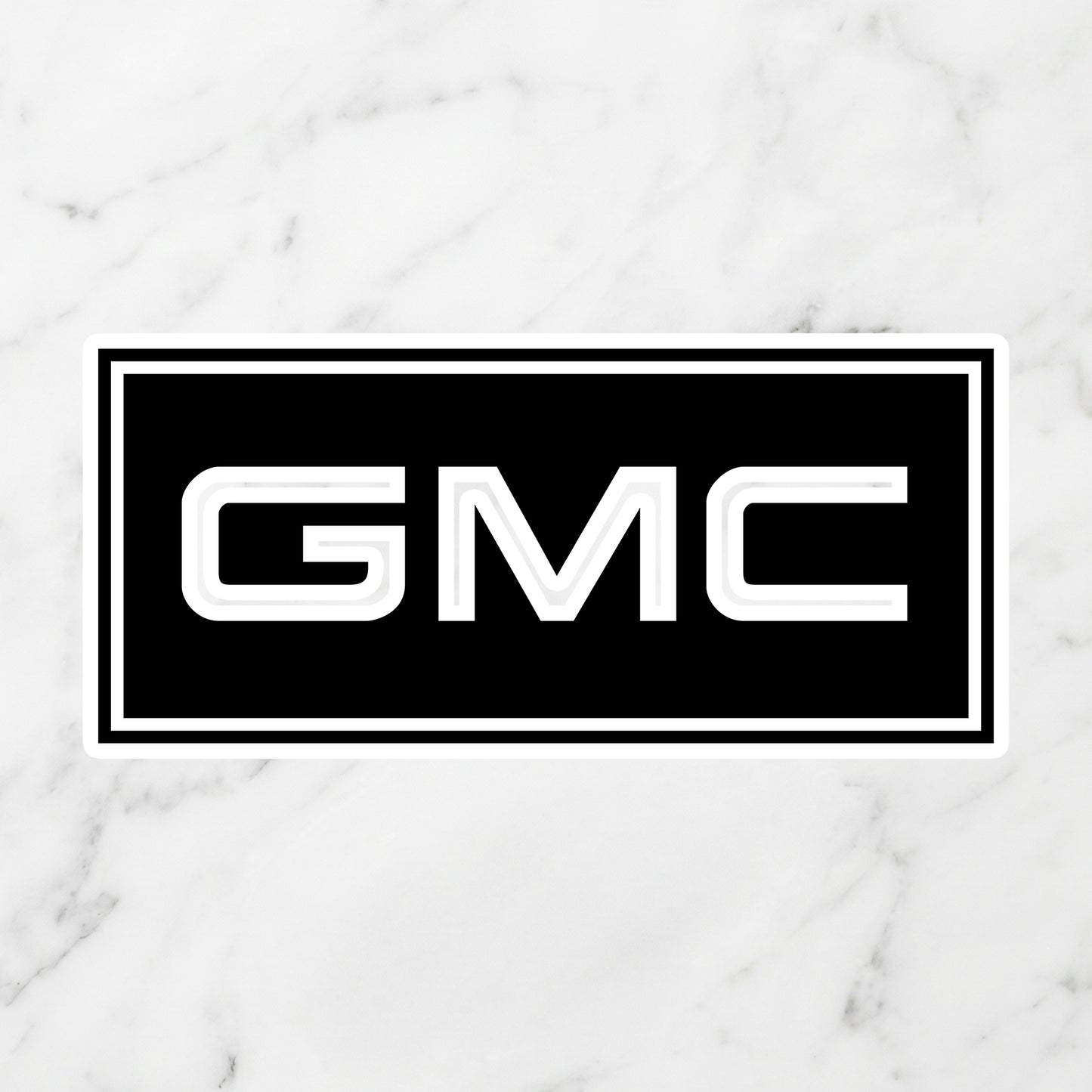 GMC Block Logo Kiss-Cut Vinyl Sticker – Professional Grade Stealth Edition