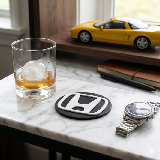 Honda Custom 3D Logo Coaster – Personalized Edition