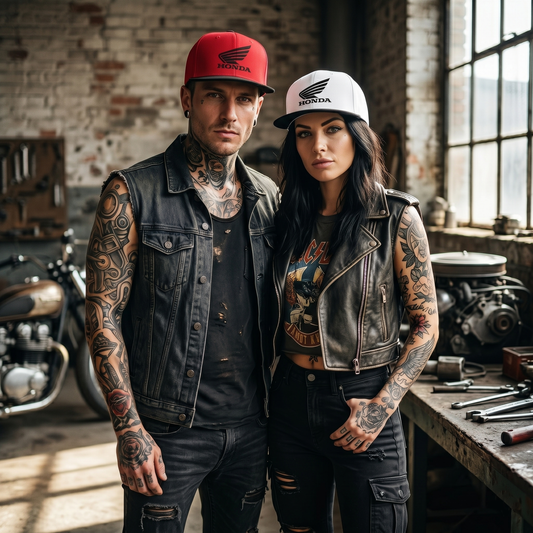 Honda Wing Classic Two-Tone Snapback Hat – Retro Moto Edition