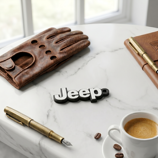 Jeep 3D Logo Keychain – Adventure Stealth Edition