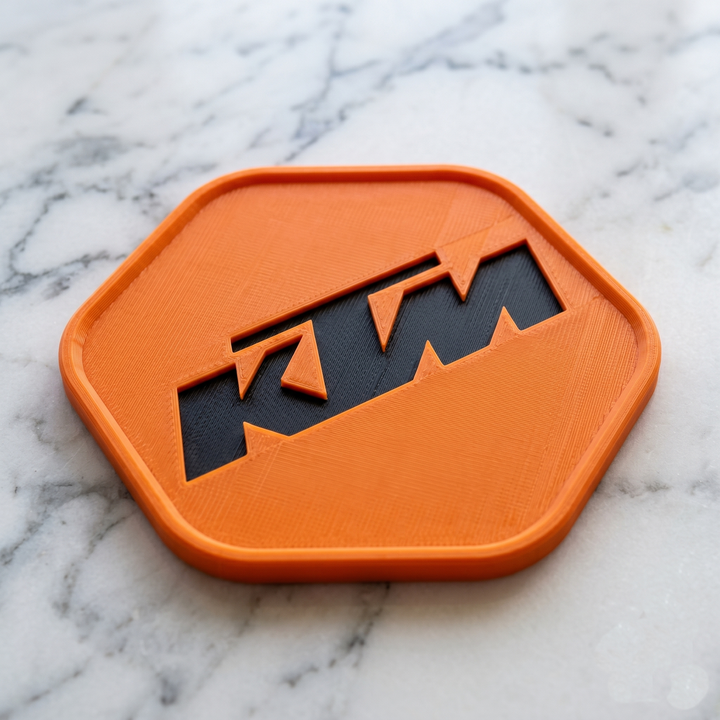 KTM 3D Hexagonal Coaster – Ready to Race Orange & Black