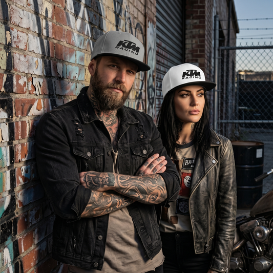 KTM Racing Snapback Hat – Retro Flat Bill Cap