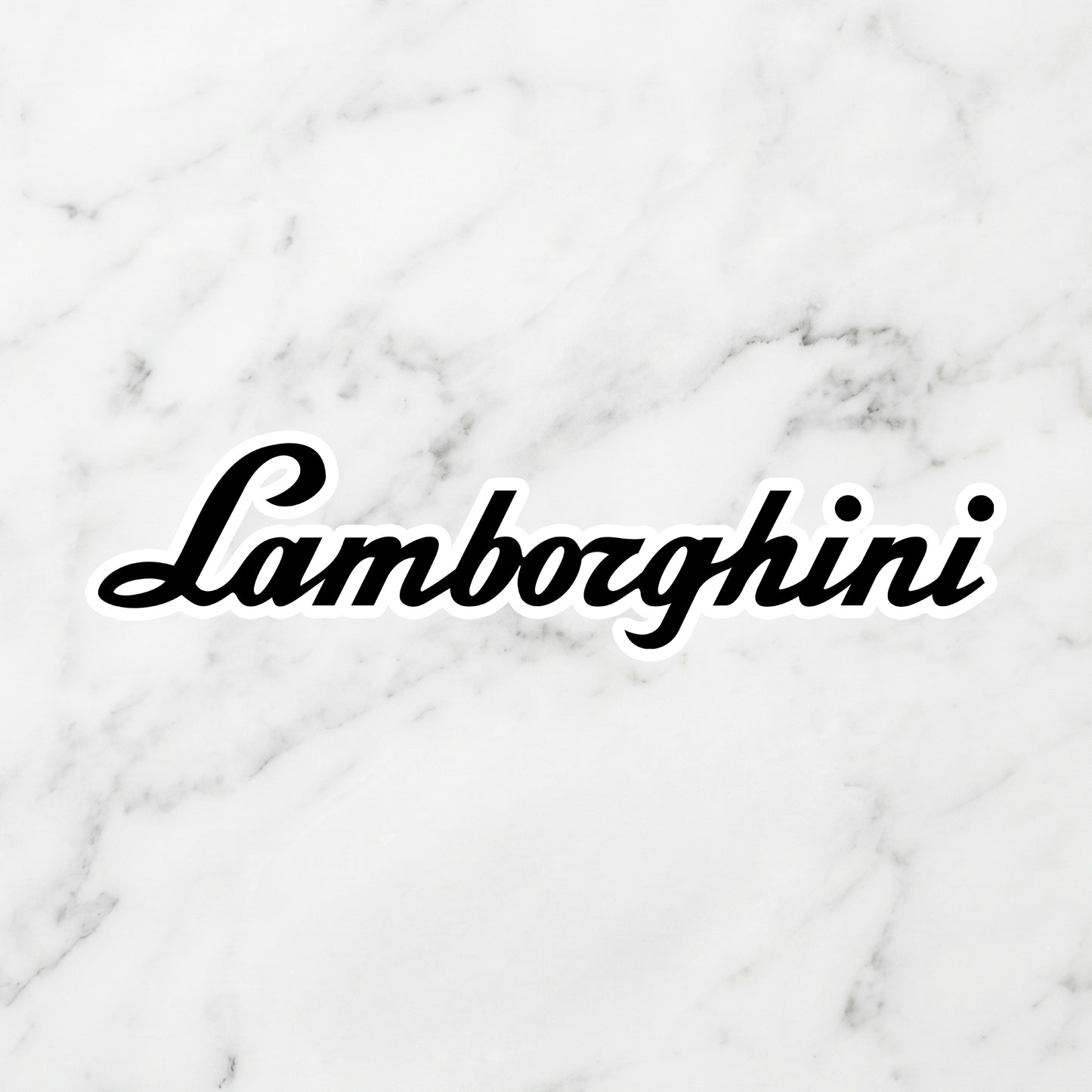 Lamborghini Kiss-Cut Vinyl Sticker – Sant'Agata Stealth Edition