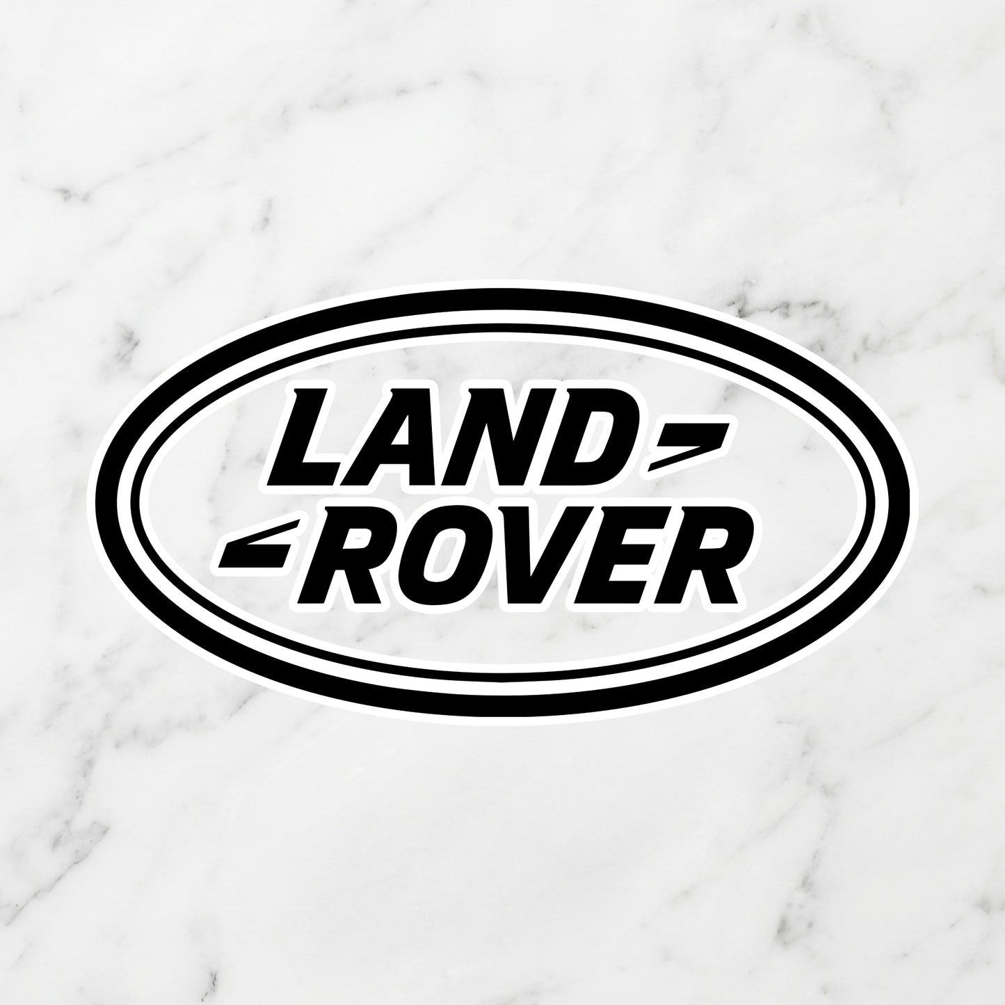 Land Rover Oval Logo Kiss-Cut Vinyl Sticker – Adventure Stealth Edition