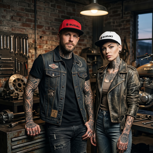 Suzuki Logo Racing Snapback Hat – Retro Bill Cap