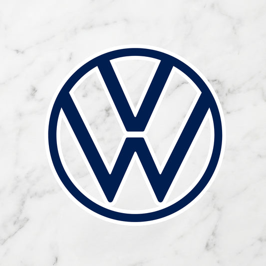 Volkswagen Modern Roundel Kiss-Cut Vinyl Sticker – Deep Night Blue Edition