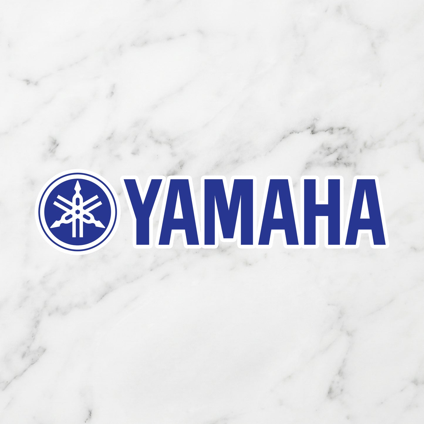 Yamaha Tuning Fork Logo Kiss-Cut Vinyl Sticker – Racing Blue Edition