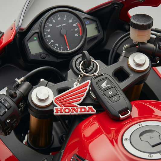 Honda Wing  Keychain – Iconic Red & White Racing Edition
