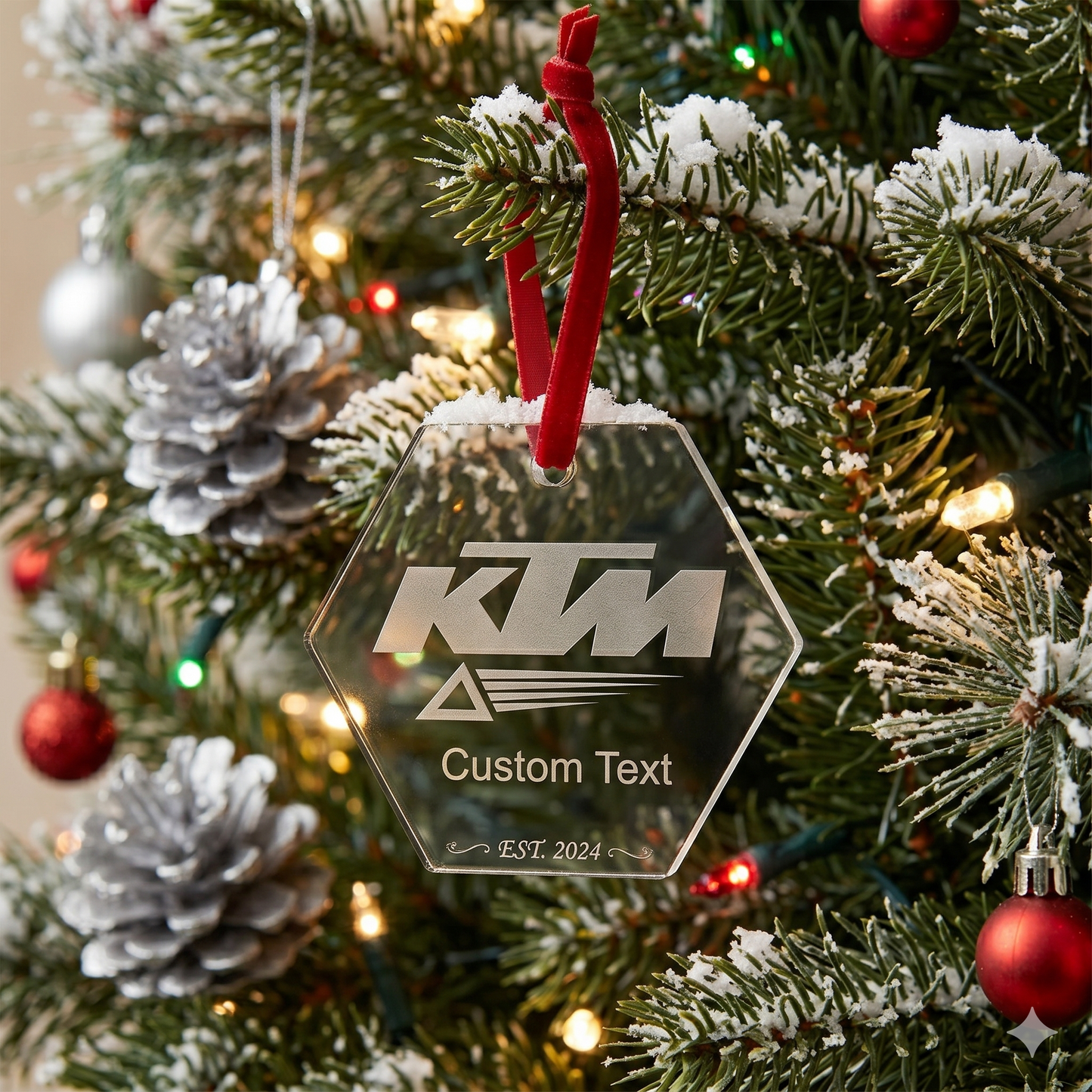 Custom KTM Motorcycle Acrylic Ornament