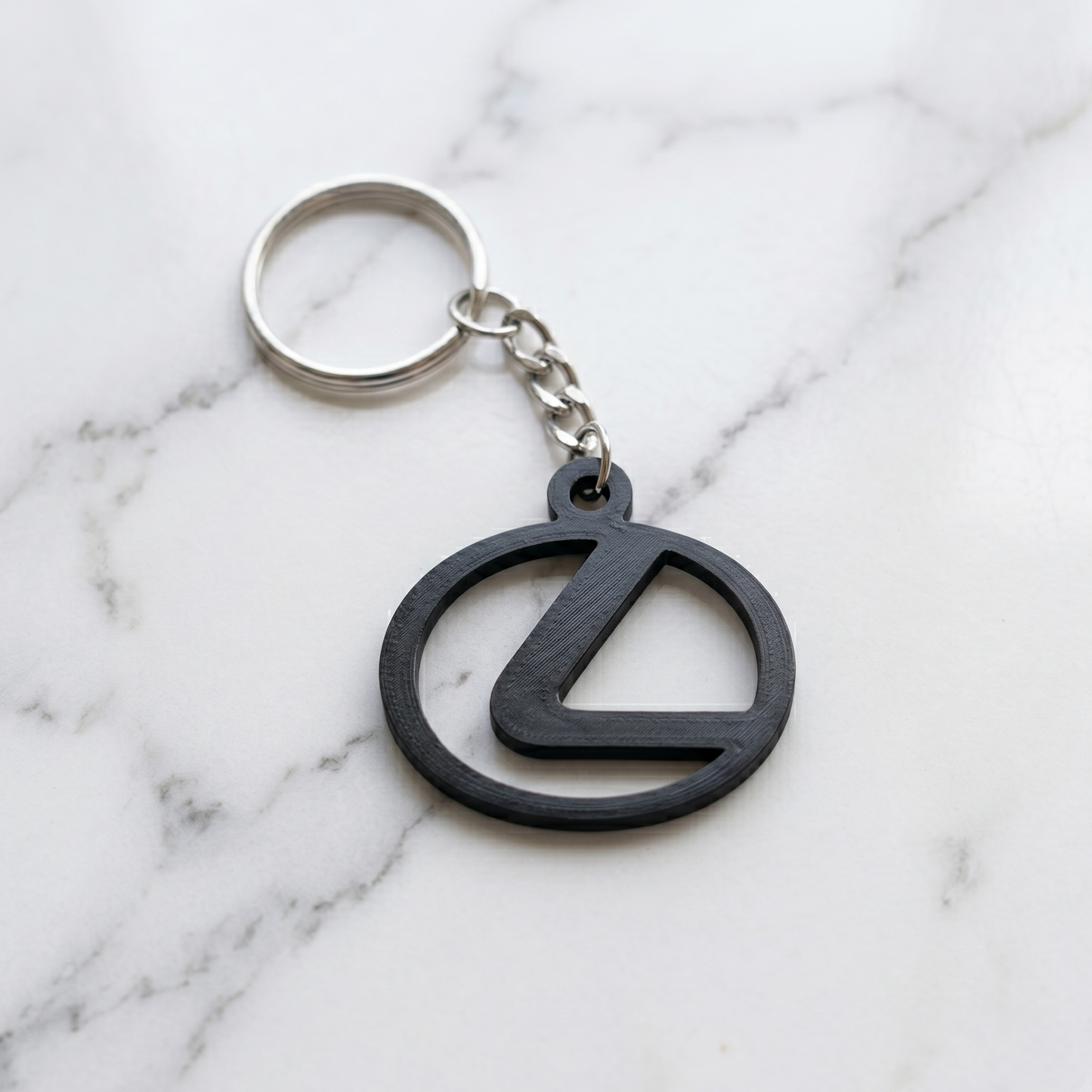 Lexus 3D Logo Keychain – Obsidian Stealth Edition