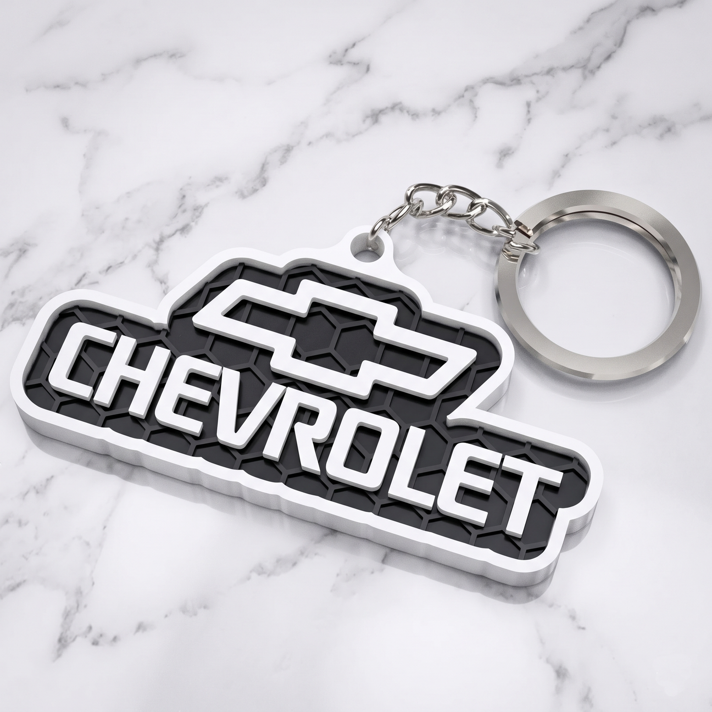 Chevrolet 3D Logo Keychain – Chevy Bowtie Stealth Edition