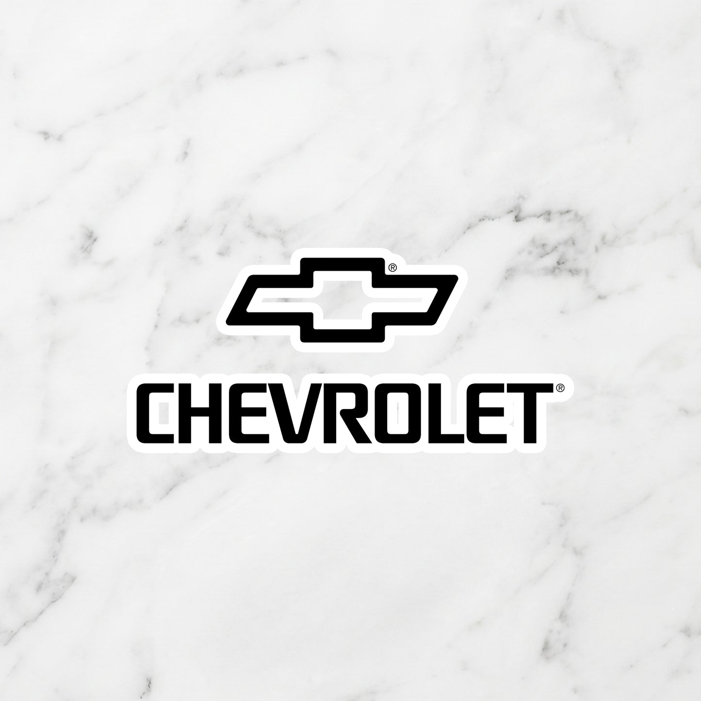 Chevrolet Kiss-Cut Vinyl Sticker – Black Stealth Edition