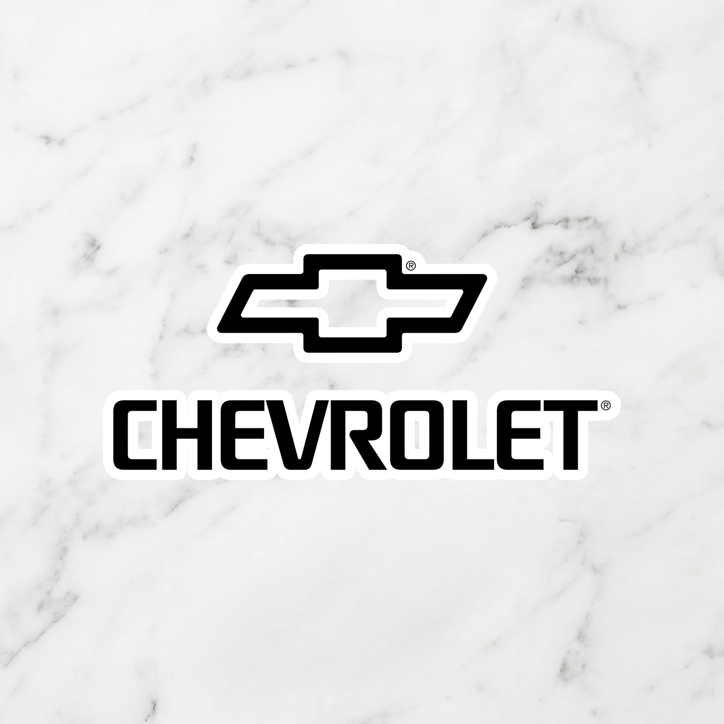 Chevrolet Kiss-Cut Vinyl Sticker – Black Stealth Edition