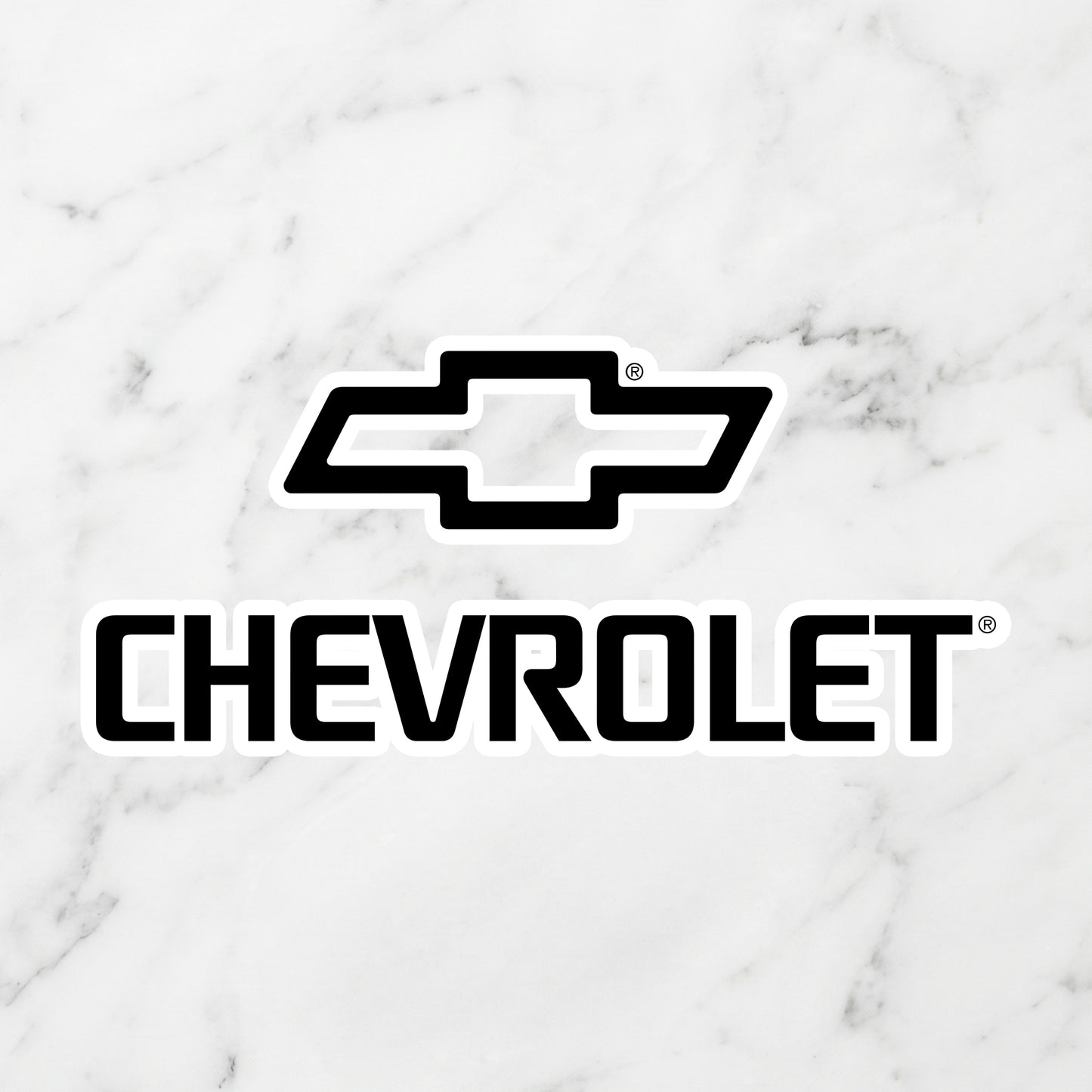 Chevrolet Kiss-Cut Vinyl Sticker – Black Stealth Edition