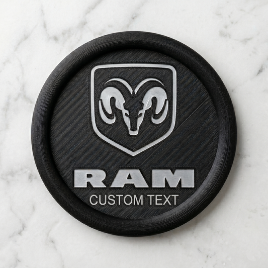 Dodge Custom 3D Logo Coaster – Personalized Edition