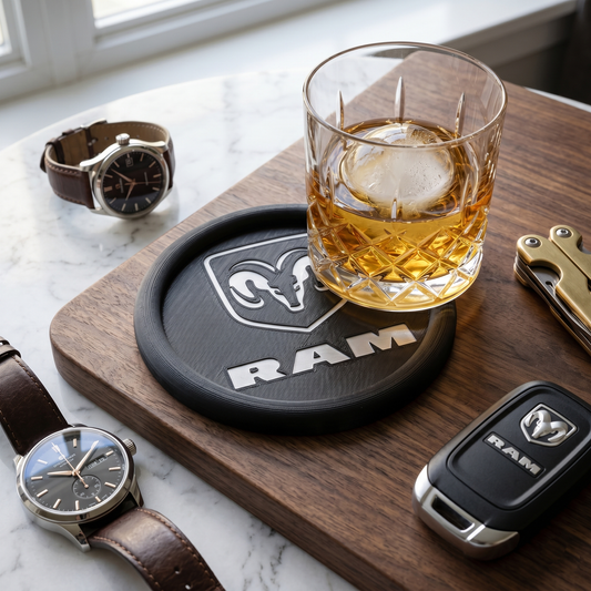 Dodge Custom 3D Logo Coaster – Personalized Edition
