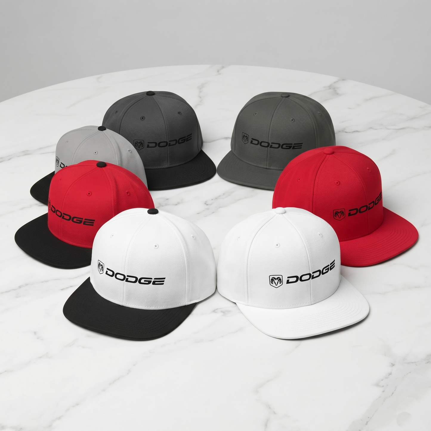 Dodge Ram Heritage Snapback Hat – Flat Bill Cap