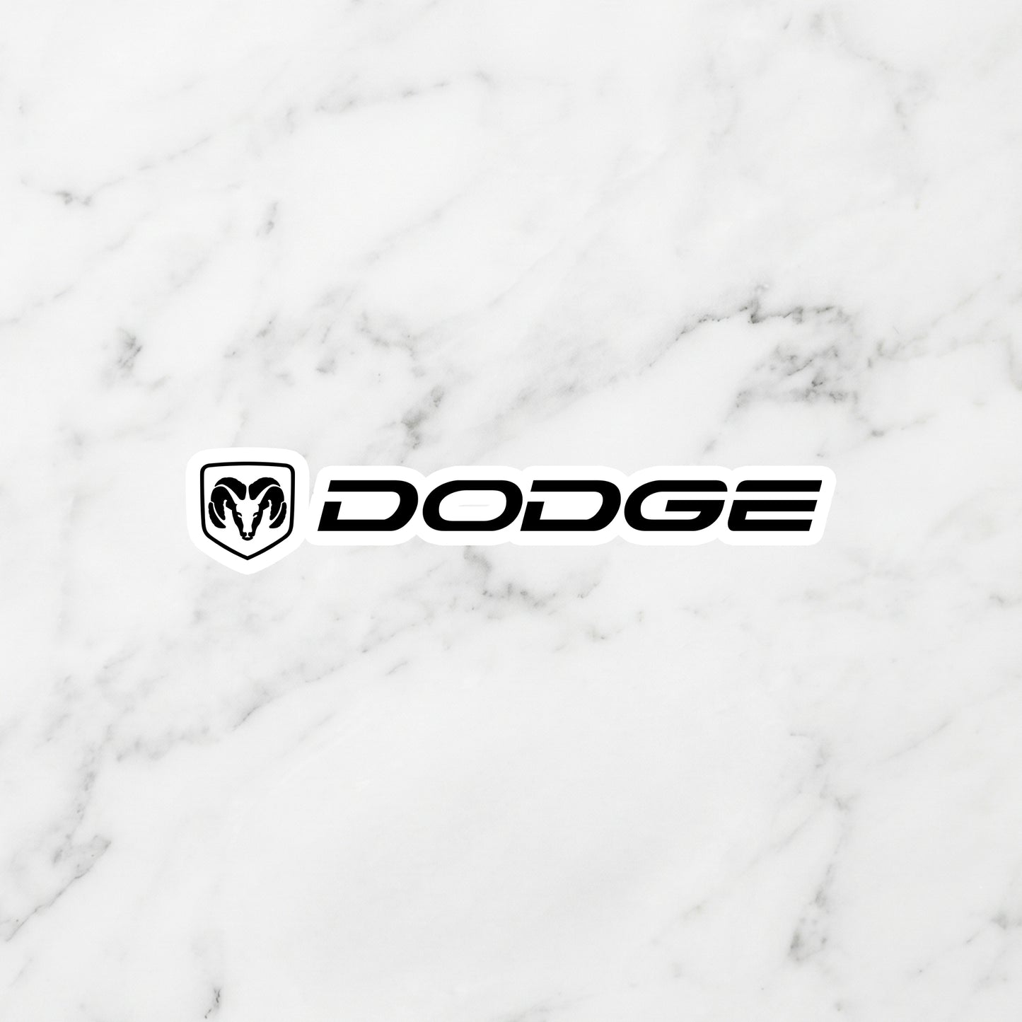 Dodge Ram Shield Kiss-Cut Vinyl Sticker – Classic Mopar Stealth Edition