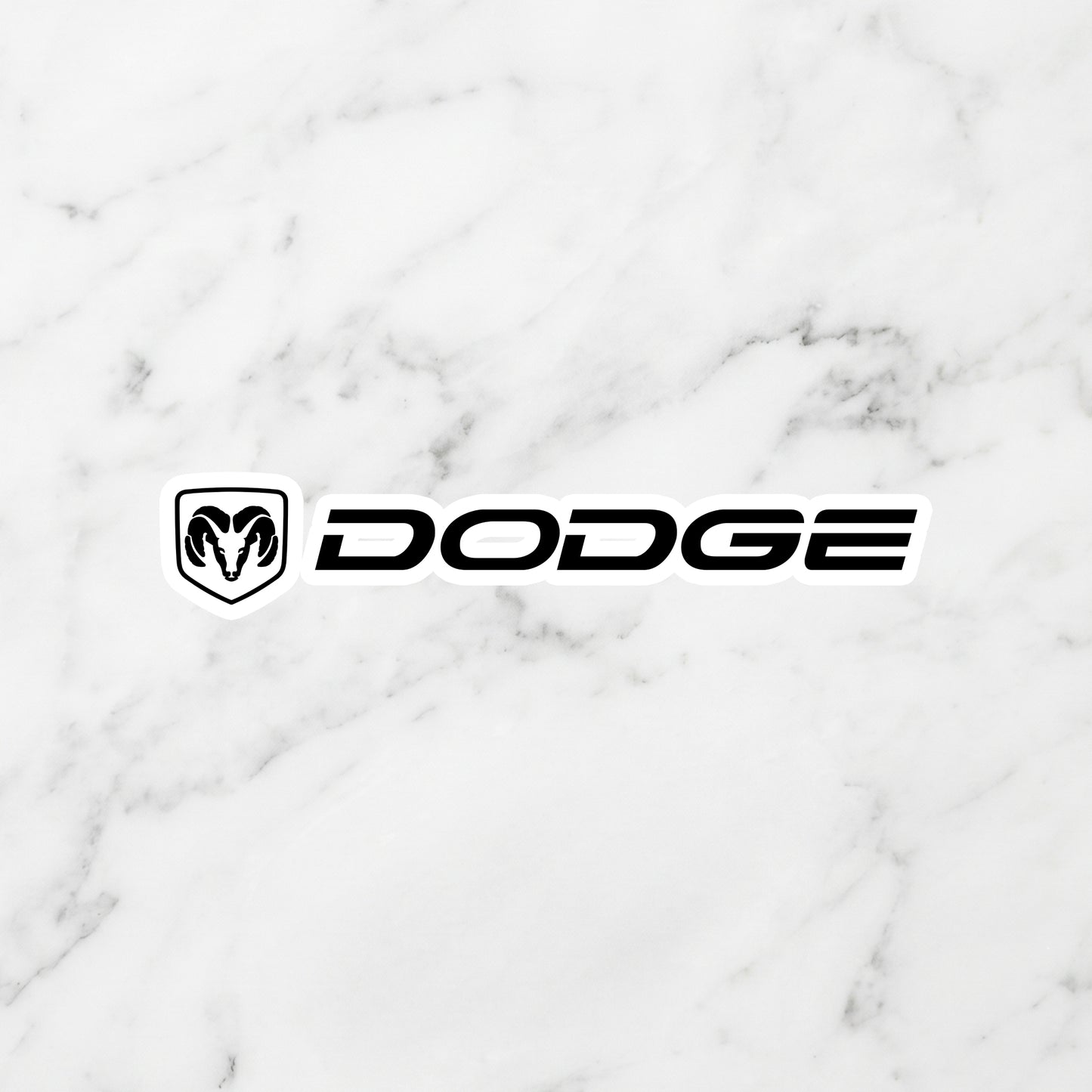 Dodge Ram Shield Kiss-Cut Vinyl Sticker – Classic Mopar Stealth Edition