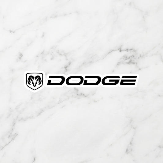 Dodge Ram Shield Kiss-Cut Vinyl Sticker – Classic Mopar Stealth Edition