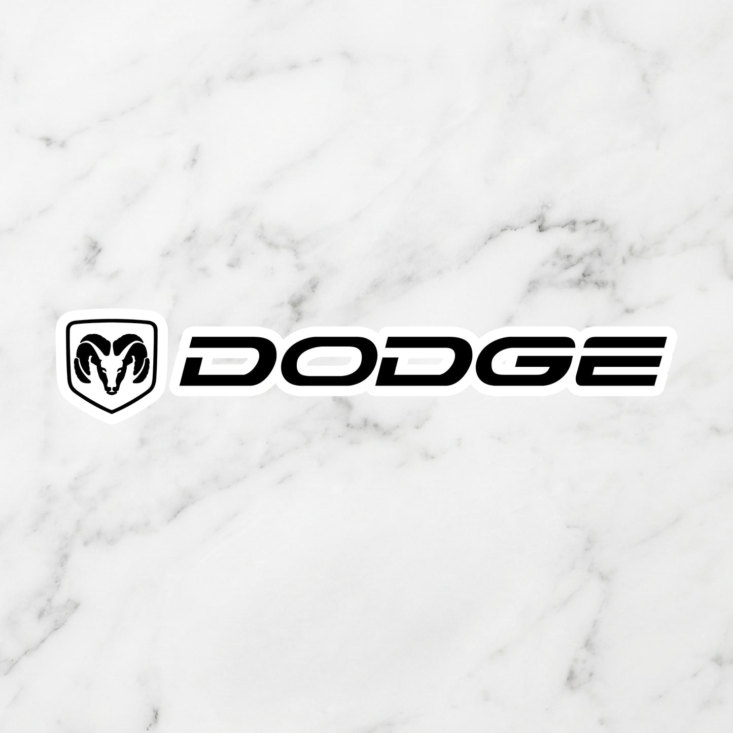 Dodge Ram Shield Kiss-Cut Vinyl Sticker – Classic Mopar Stealth Edition