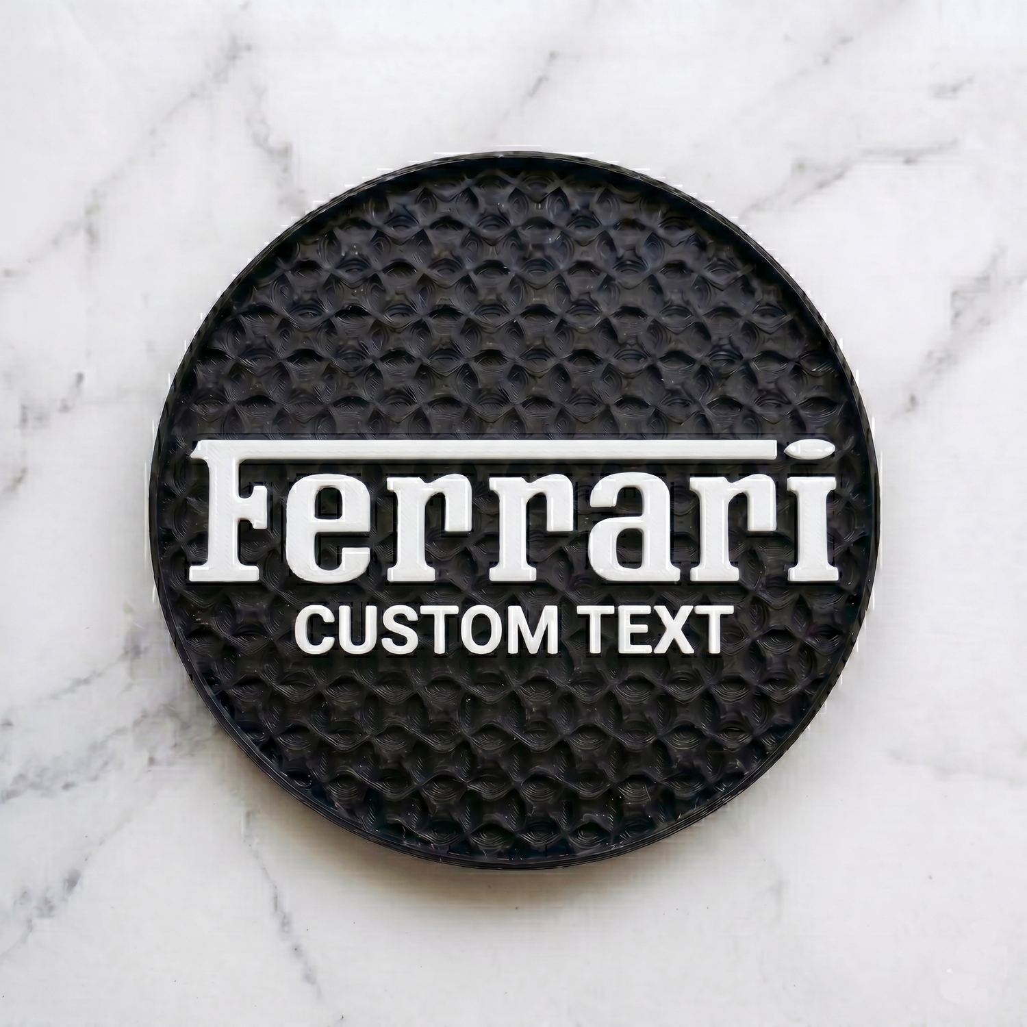 Ferrari Custom 3D Logo Coaster – Personalized Edition
