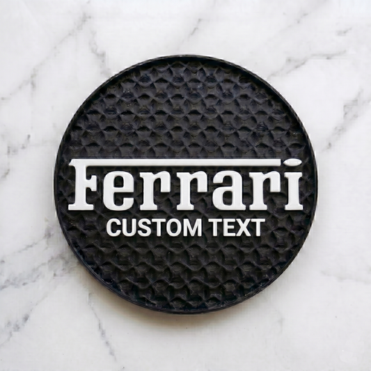 Ferrari Custom 3D Logo Coaster – Personalized Edition