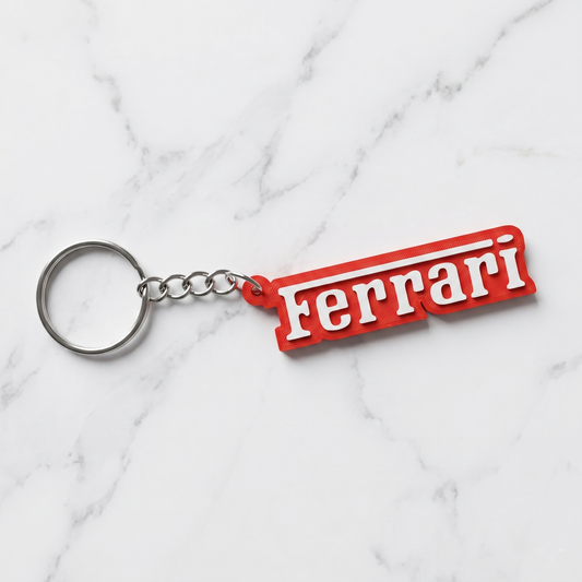 Ferrari 3D Logo Keychain – Rosso Corsa Edition