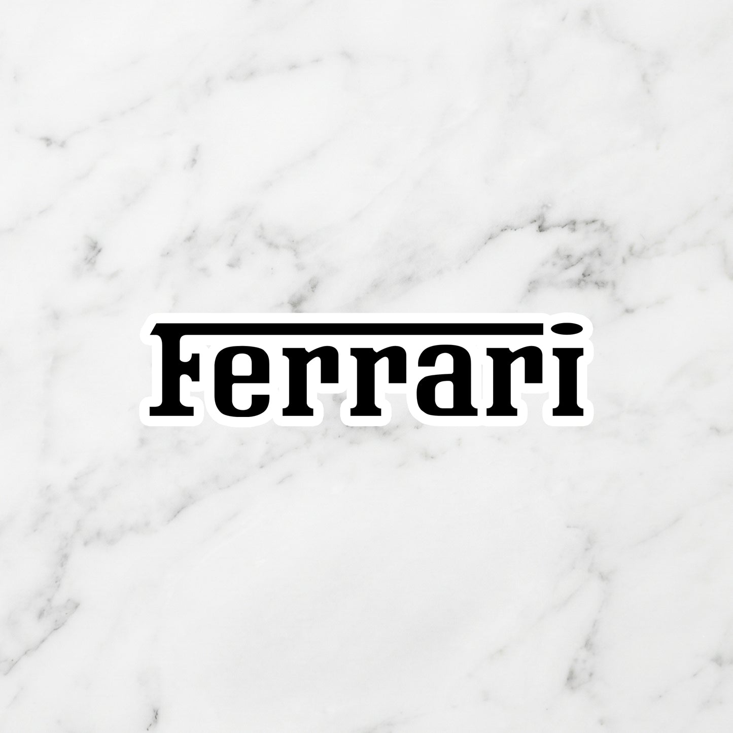 Ferrari Kiss-Cut Vinyl Sticker – Racing Stealth Edition