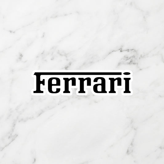 Ferrari Kiss-Cut Vinyl Sticker – Racing Stealth Edition