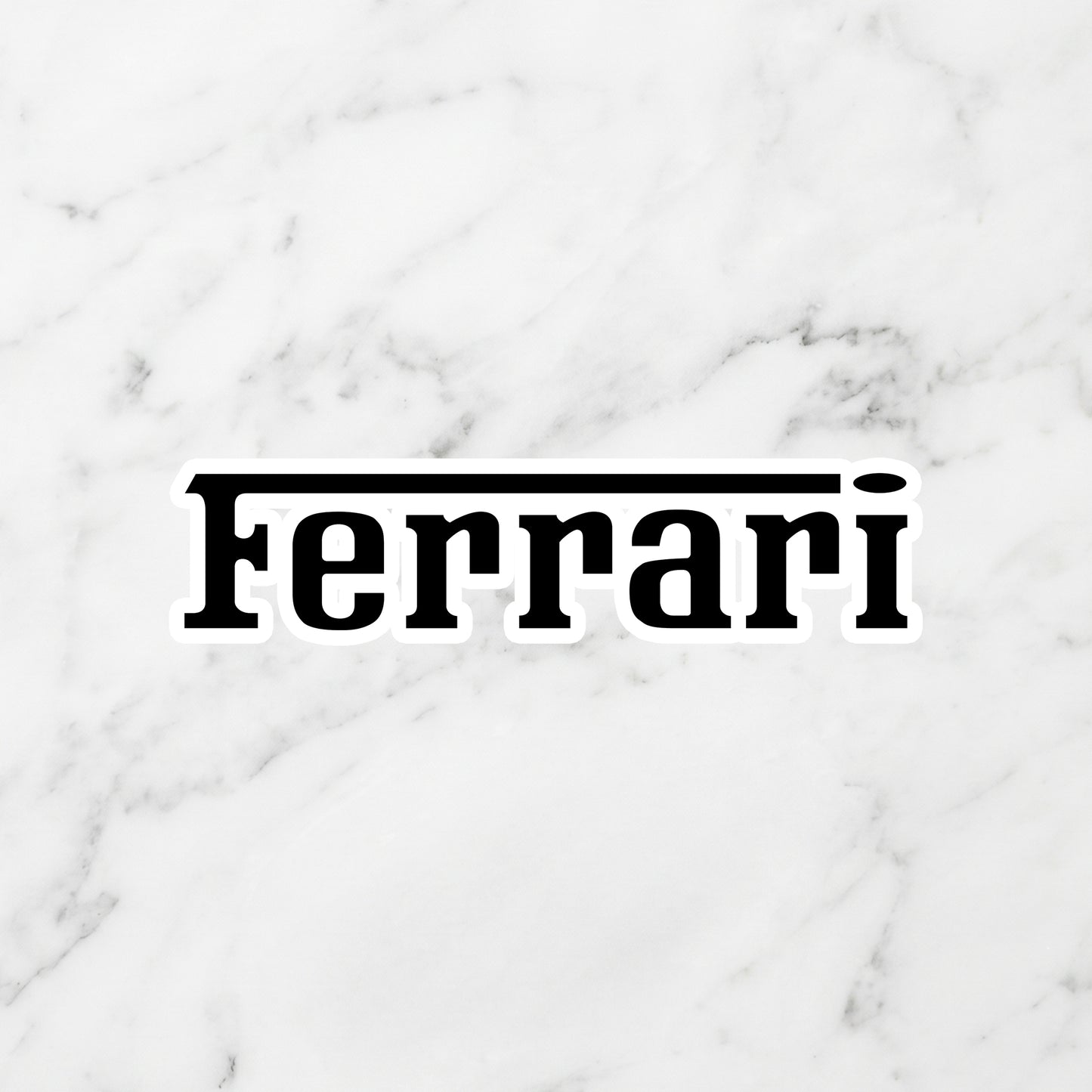 Ferrari Kiss-Cut Vinyl Sticker – Racing Stealth Edition
