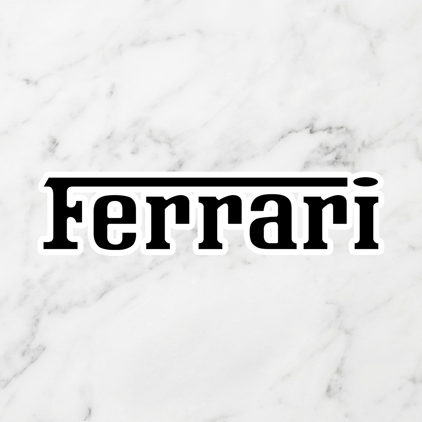 Ferrari Kiss-Cut Vinyl Sticker – Racing Stealth Edition