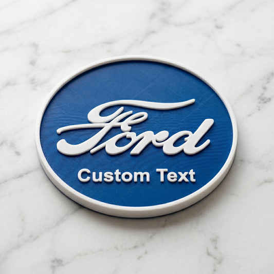 Ford 3D Logo Coaster – Classic Blue Oval Edition