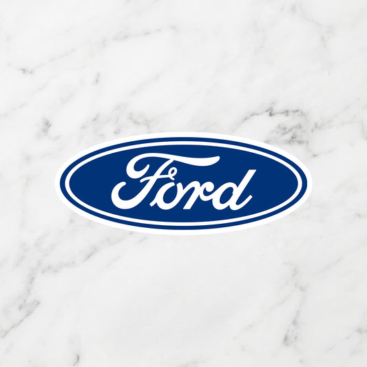 Ford Blue Oval Logo Kiss-Cut Vinyl Sticker – Heritage Script Edition