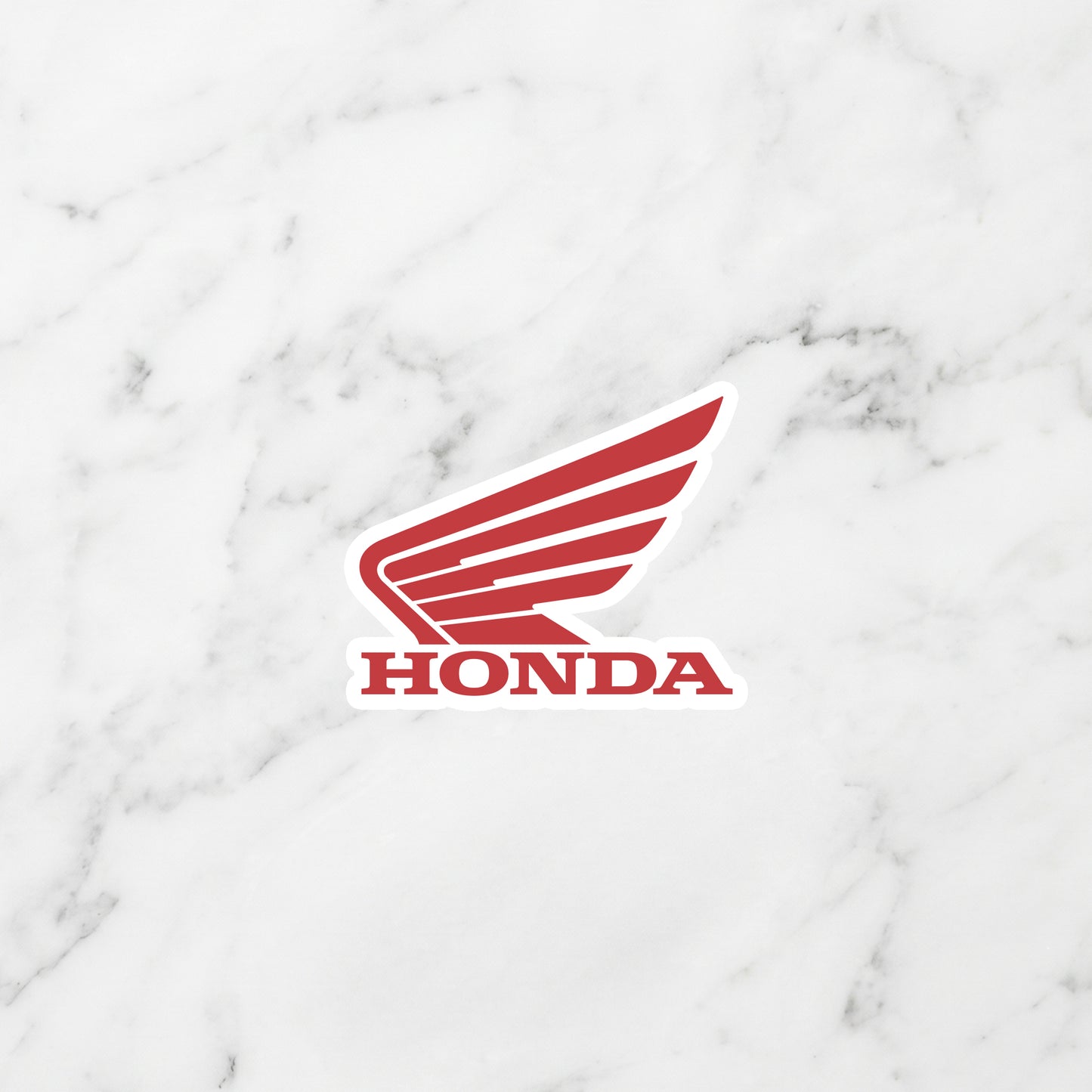 Honda Wing Logo Kiss-Cut Vinyl Sticker – Racing Red Edition