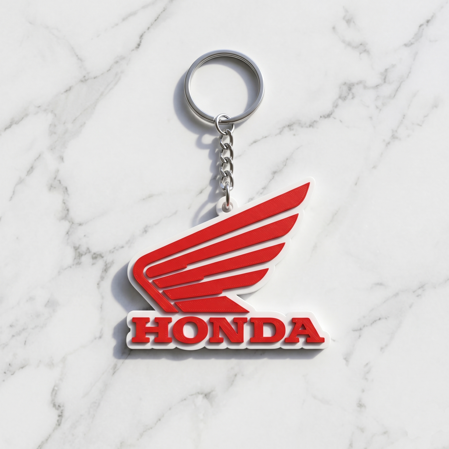 Honda Wing  Keychain – Iconic Red & White Racing Edition