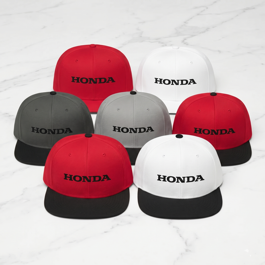 Honda Racing Snapback Hat – Retro Flat Bill Cap