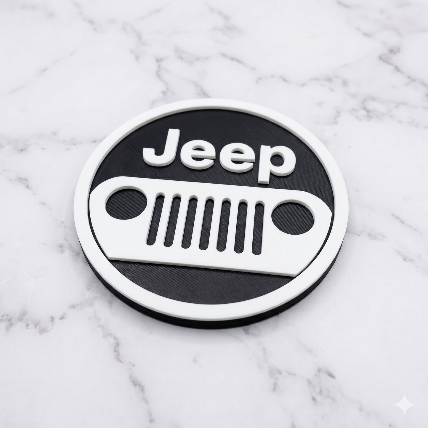 Jeep Custom 3D Logo Coaster – Personalized Edition