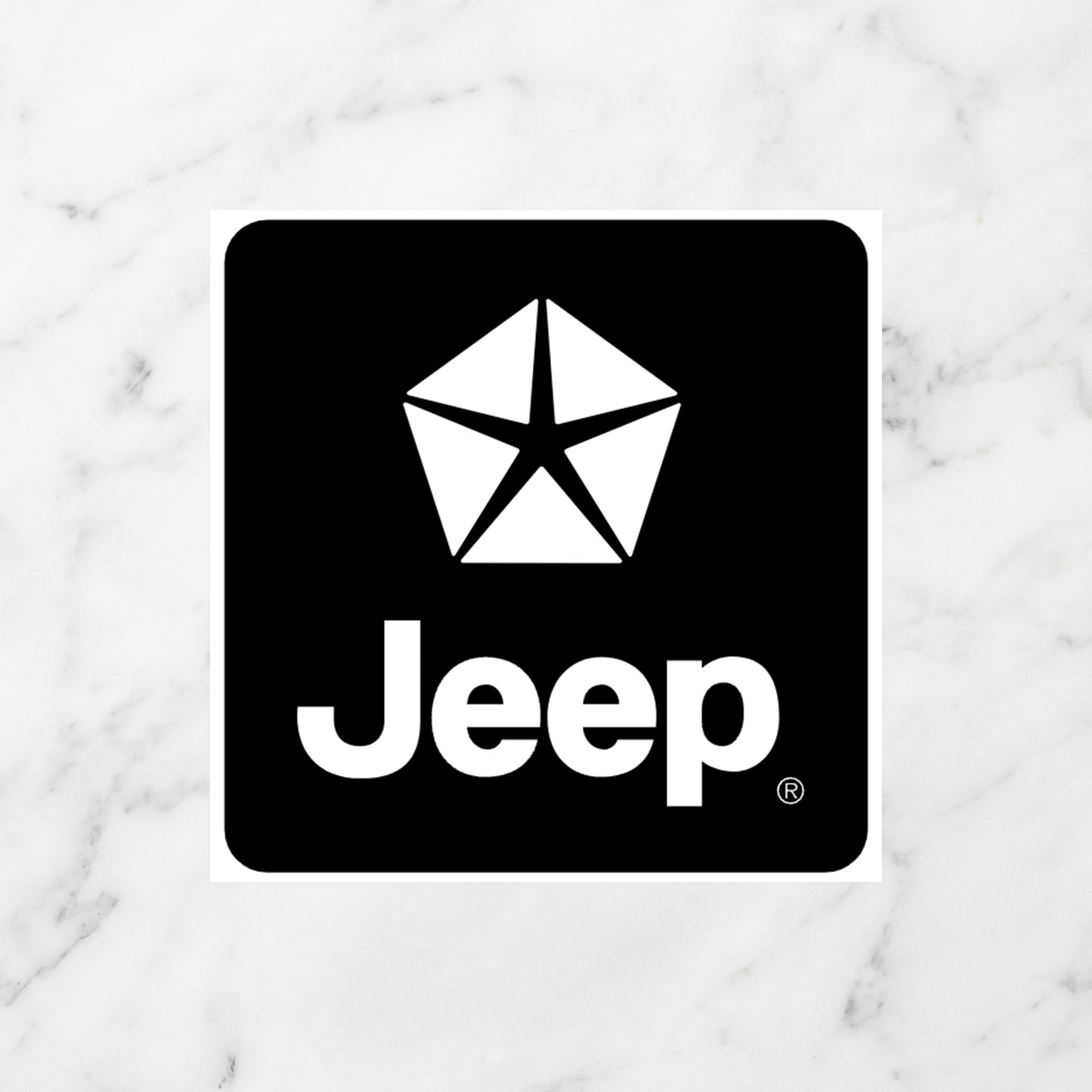 Jeep Heritage Kiss-Cut Vinyl Sticker – White Stealth Edition