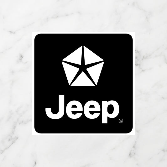 Jeep Heritage Kiss-Cut Vinyl Sticker – White Stealth Edition