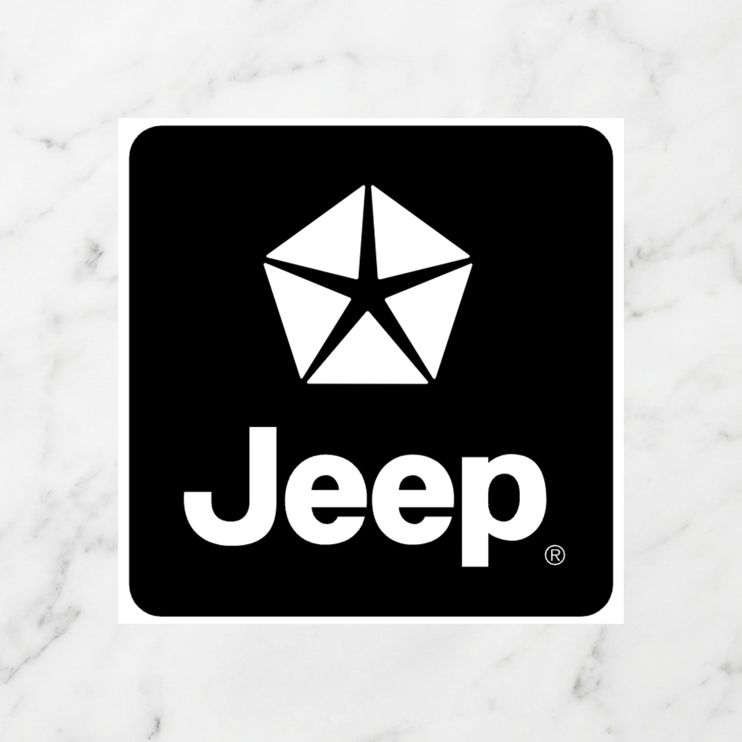 Jeep Heritage Kiss-Cut Vinyl Sticker – White Stealth Edition