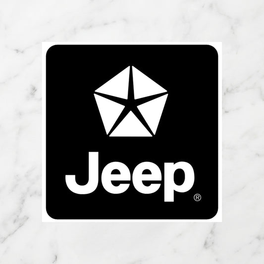 Jeep Heritage Kiss-Cut Vinyl Sticker – White Stealth Edition