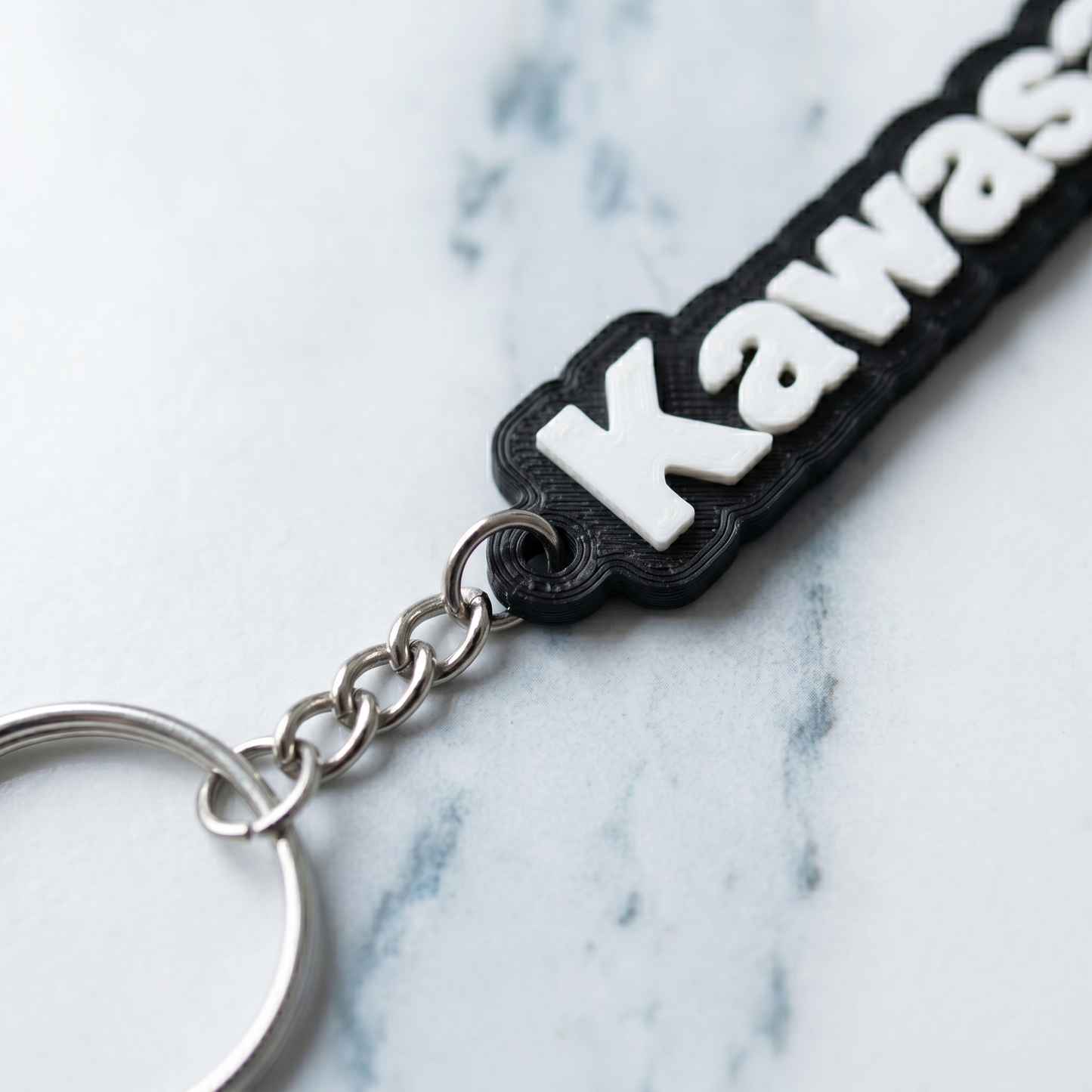 Kawasaki Logo Keychain – Ninja Black Edition
