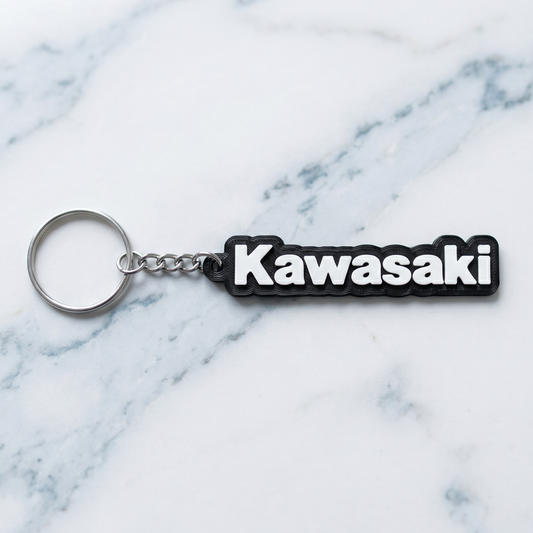 Kawasaki Logo Keychain – Ninja Black Edition